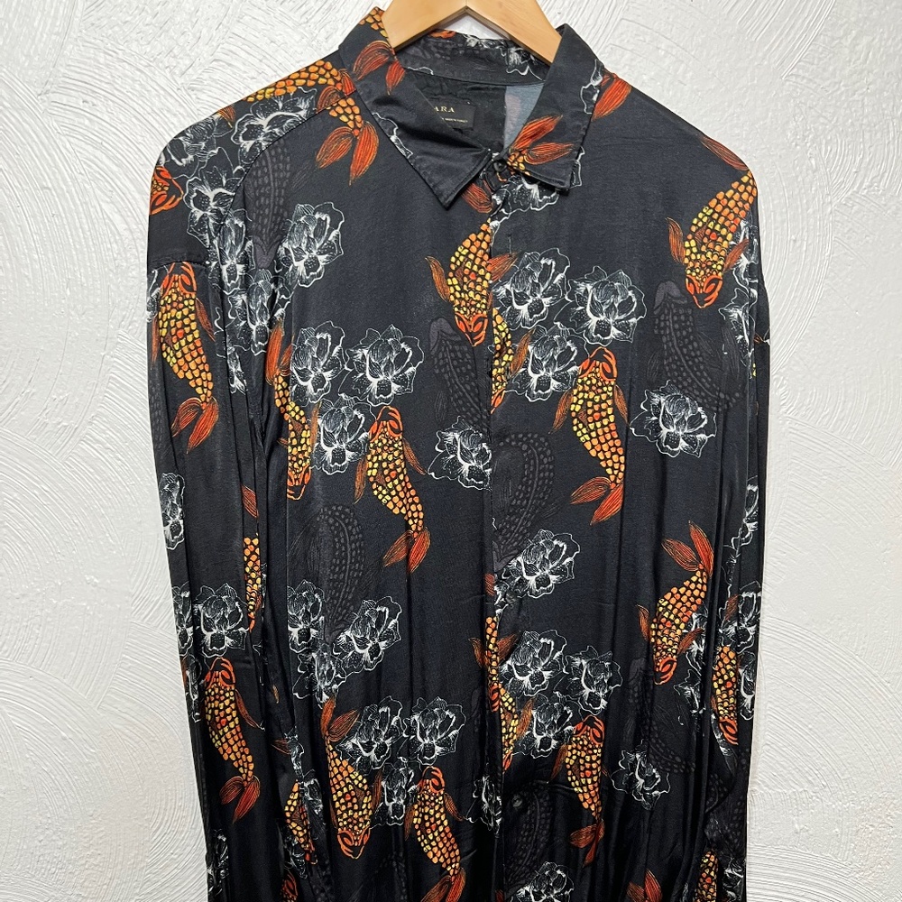 Zara Mens Satin Dress Shirt